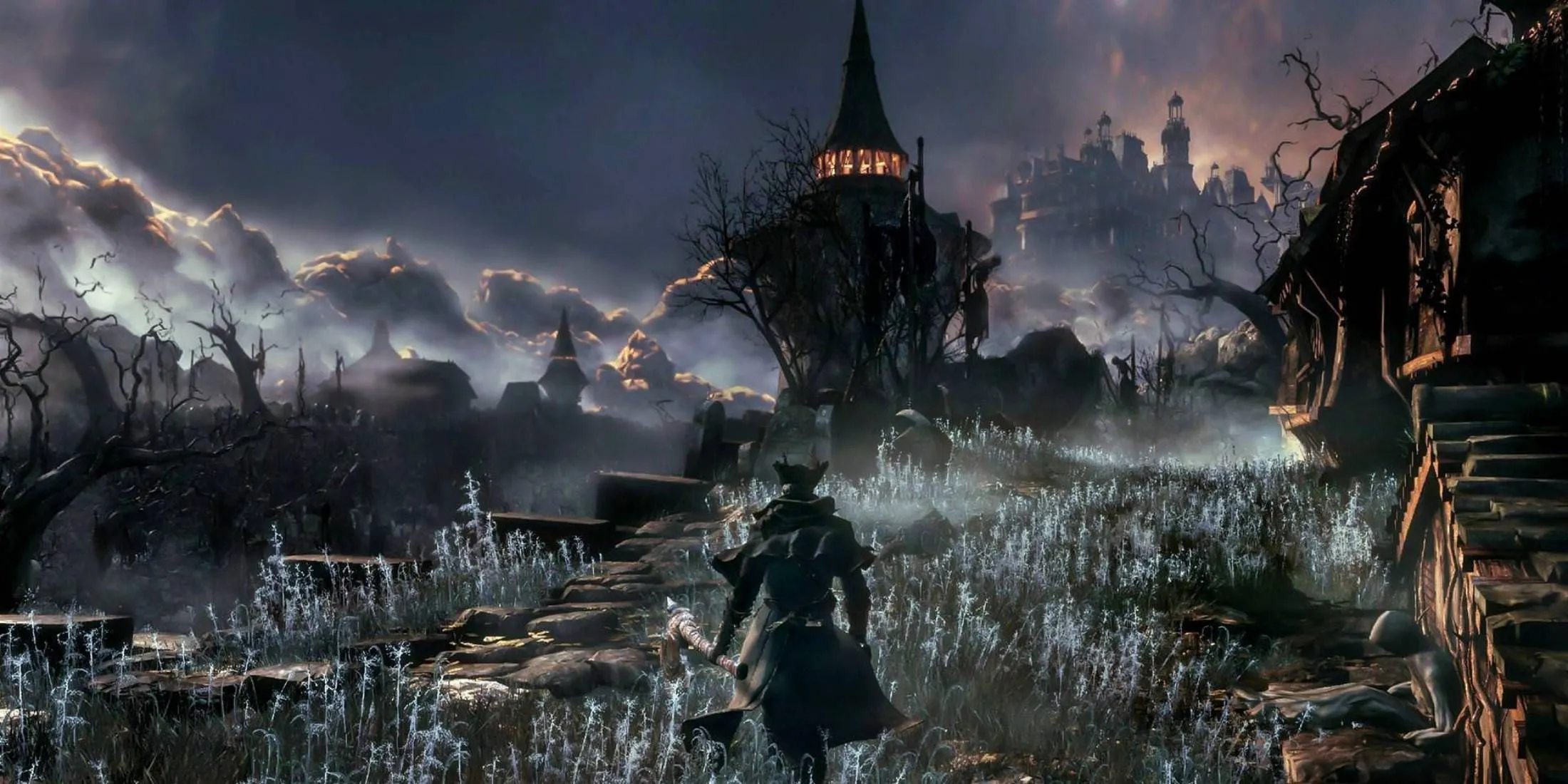 Thợ săn trang bị vũ khí mới trong Bloodborne The Old Hunters DLC