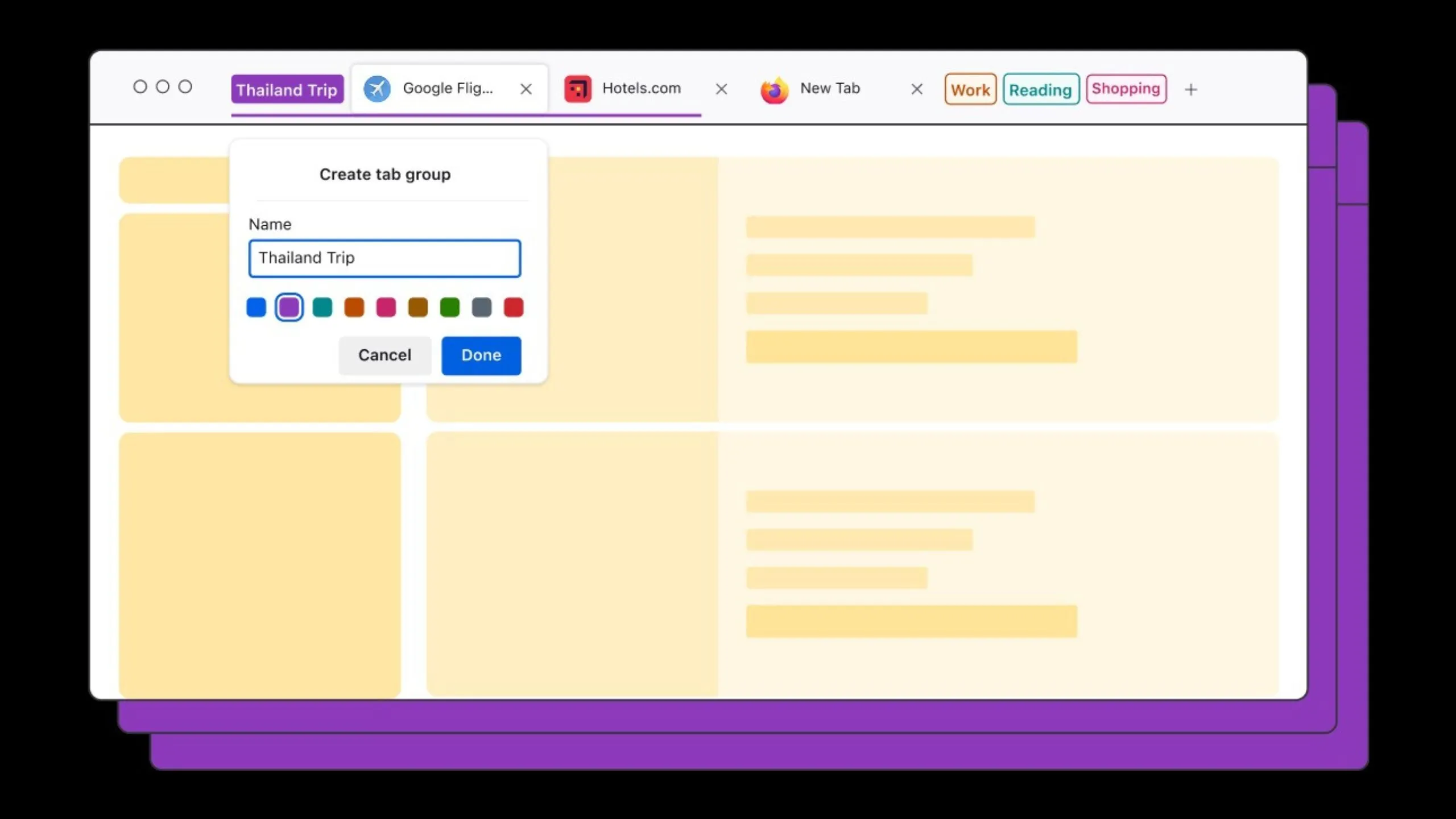 Tính năng nhóm tab Firefox giúp sắp xếp các tab mở một cách gọn gàng