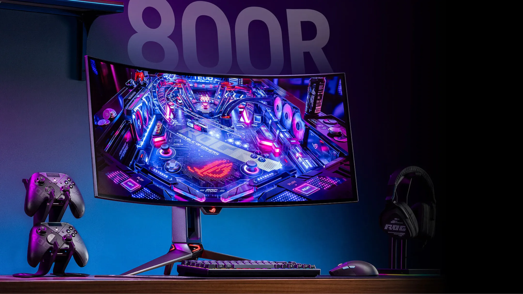 Trải nghiệm chơi game sống động trên màn hình cong OLED Asus PG34WCDM 800R