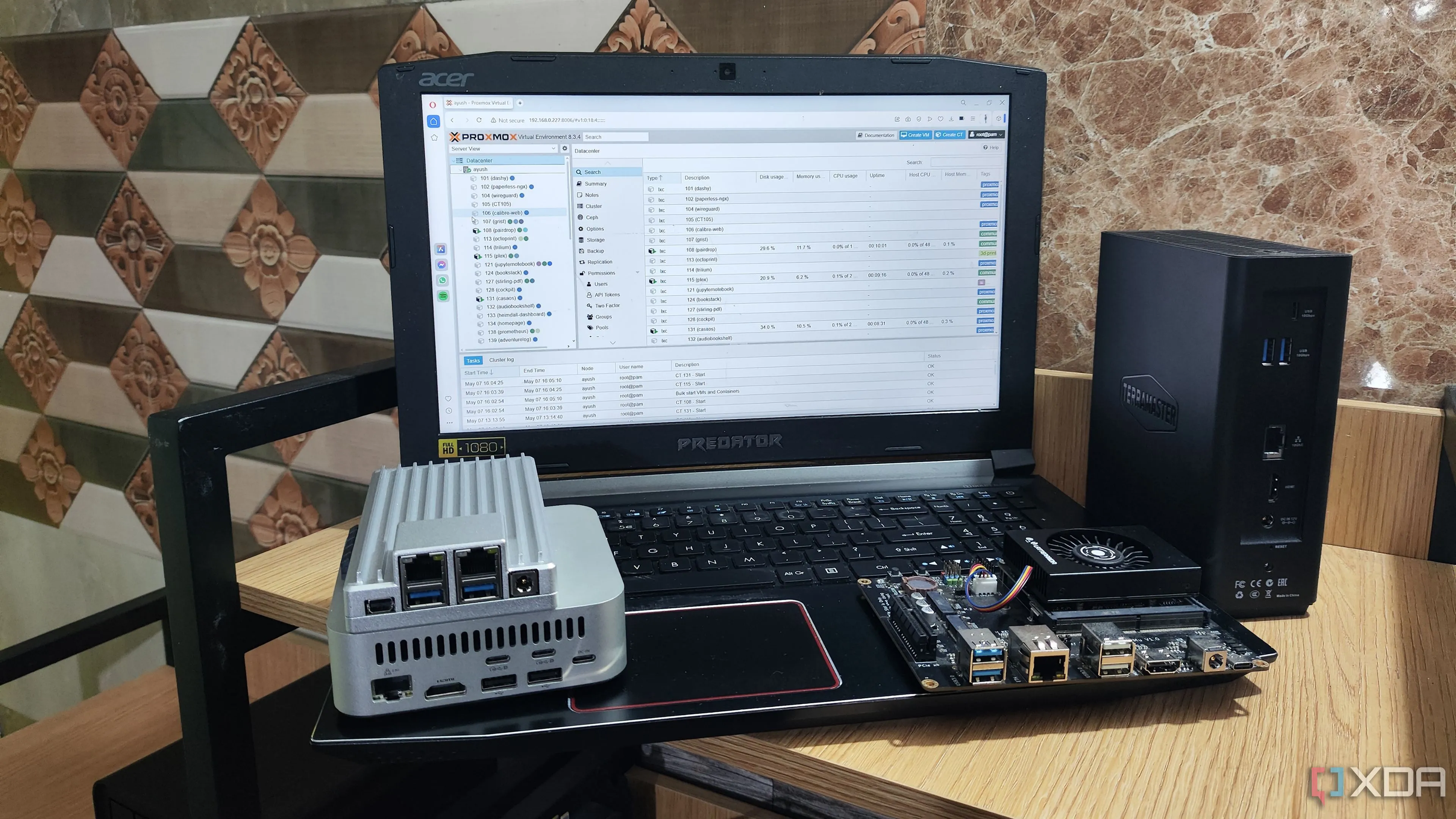 Truy cập giao diện web của Proxmox từ máy tính xách tay trong môi trường home lab