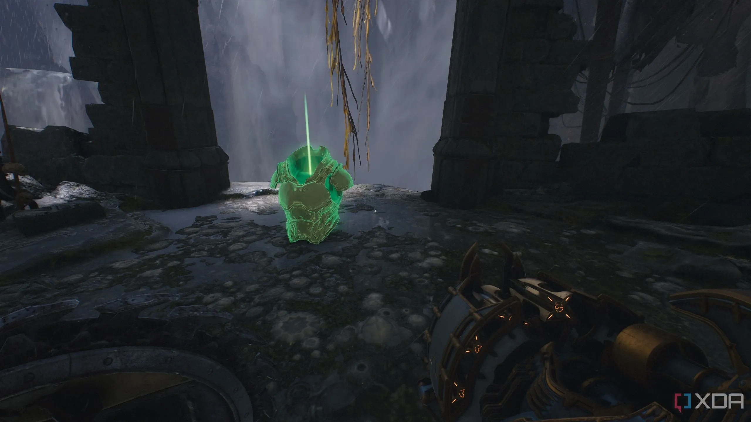 Vật phẩm giáp nằm gần khu vực bí mật 6 trong Chương 14 Doom The Dark Ages.