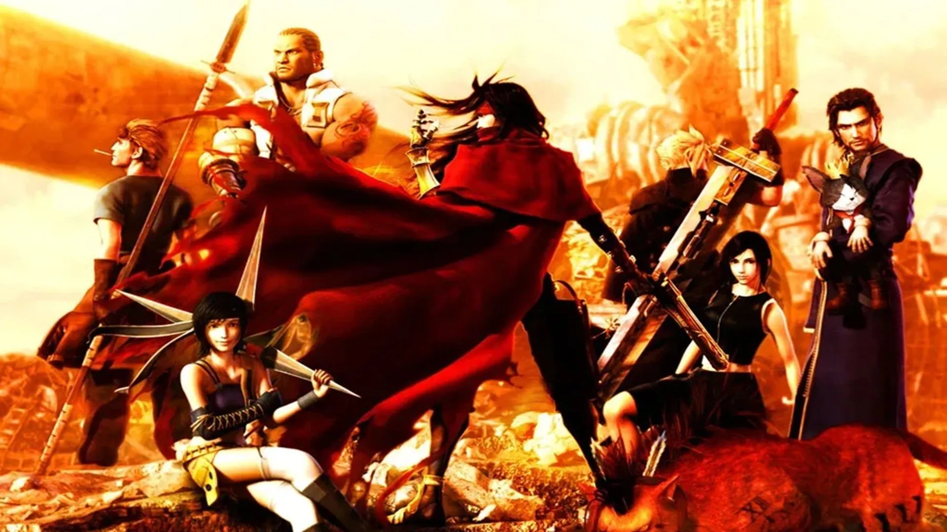 Vincent Valentine và các nhân vật khác trong Dirge of Cerberus Final Fantasy VII