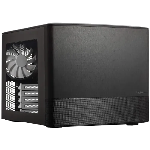 Vỏ case Fractal Design Node 804 màu đen với thiết kế vuông vức, chuyên dụng cho NAS
