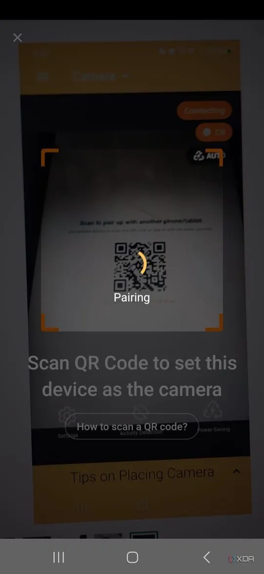 Xác nhận ghép nối camera thành công trong ứng dụng Alfred Security.