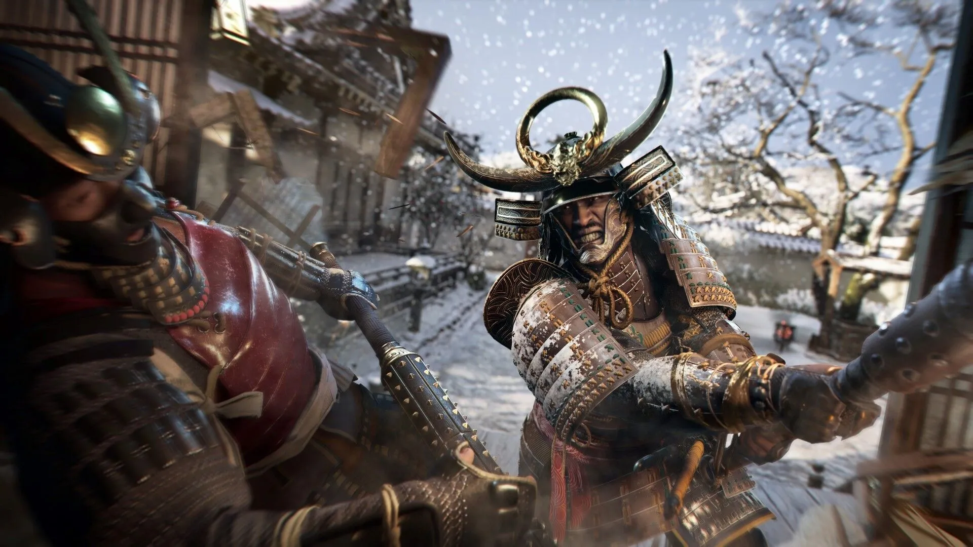 Yasuke và Naoe, hai nhân vật chính của Assassin's Creed Shadows, đứng cạnh nhau trong bối cảnh phong kiến Nhật Bản, tượng trưng cho lối chơi song song.